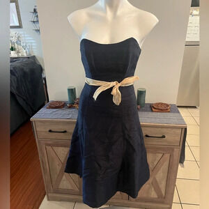 Watters&Watters black dress with ribbon belt